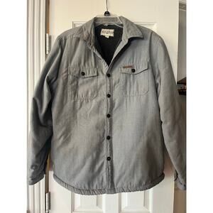 Field & Stream Button Down Shacket Shirt Jacket Men Medium Fall Sherpa Lined